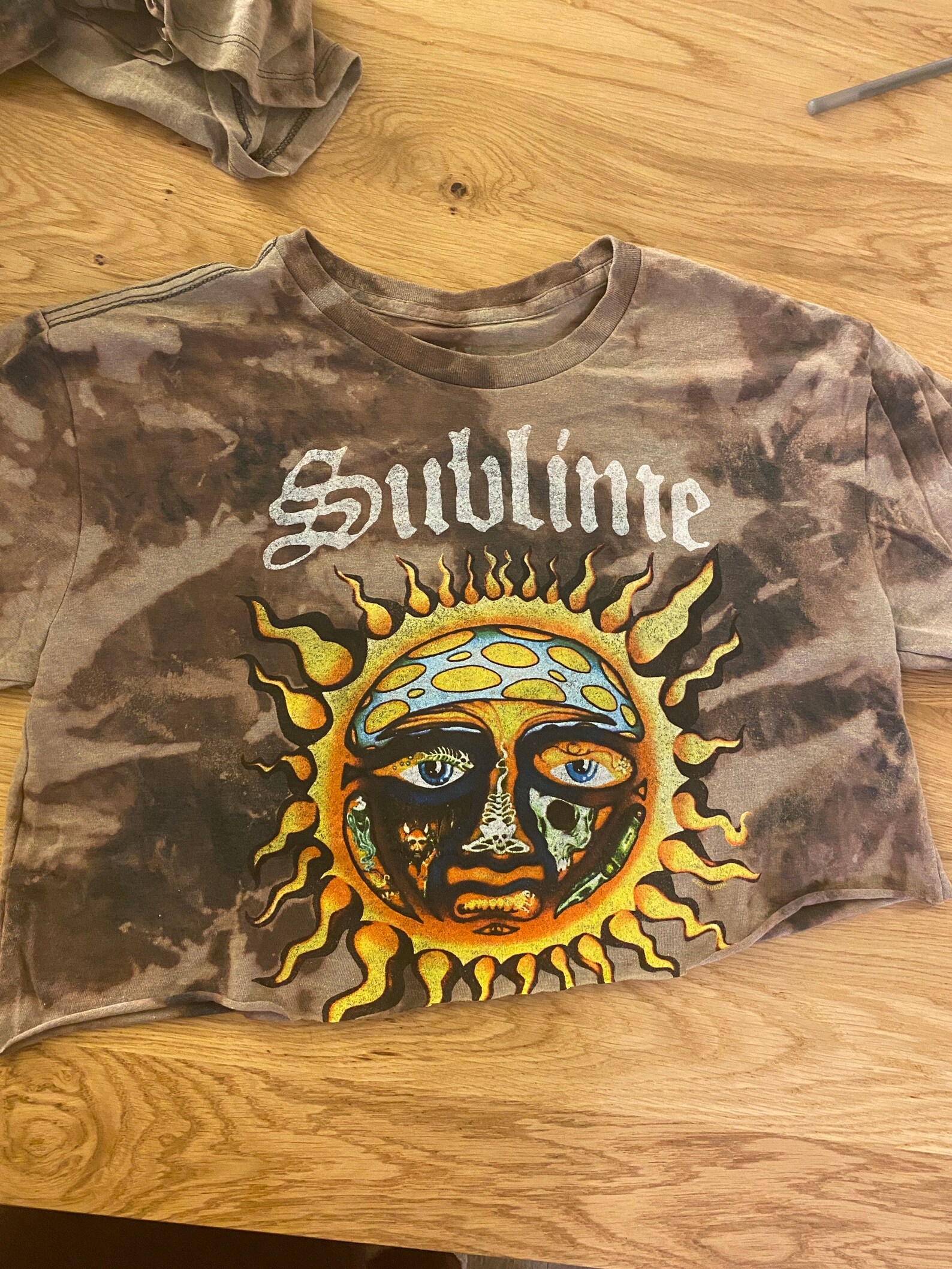 distressed tie dye shirt