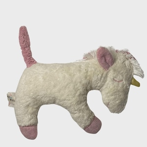 Organic baby rattle &quot;Unicorn&quot; made of 100% organic cotton, GOTS certified, filling: cornflour, washable | PAT & PATTY