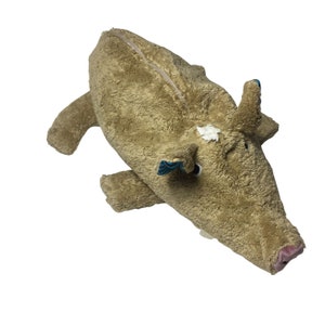 Organic cuddly pillow/cuddly toy &quot;Wild Boar&quot; made of 100% organic cotton, GOTS certified. Color: beige, organic husk filling | PAT & PATTY