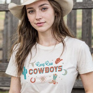 Long Live Cowboys Graphic Tee: Hand Screen Printed Western Shirt