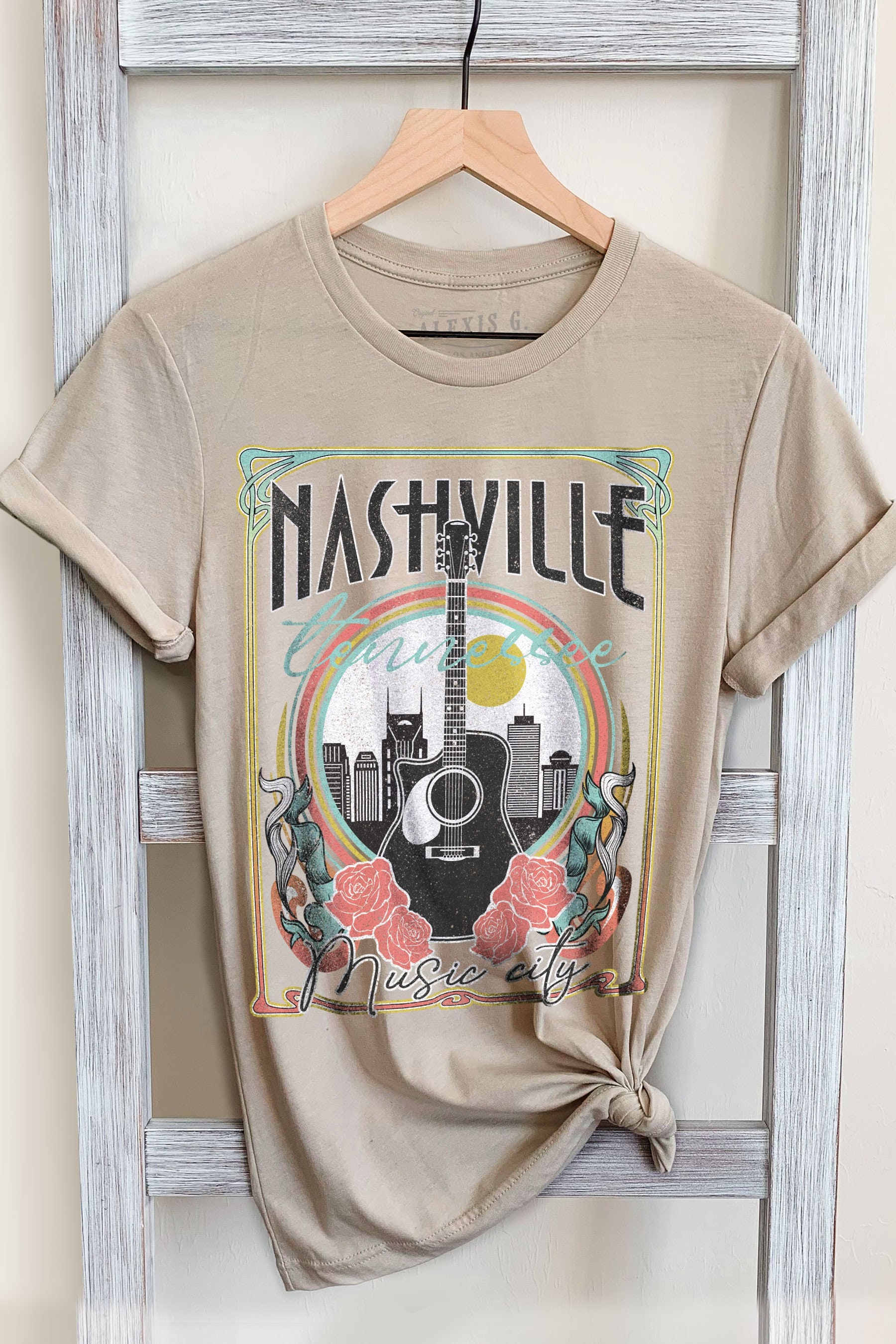 Discover Nashville Music City Graphic Tee, Country Music T Shirt, Nashville Shirt