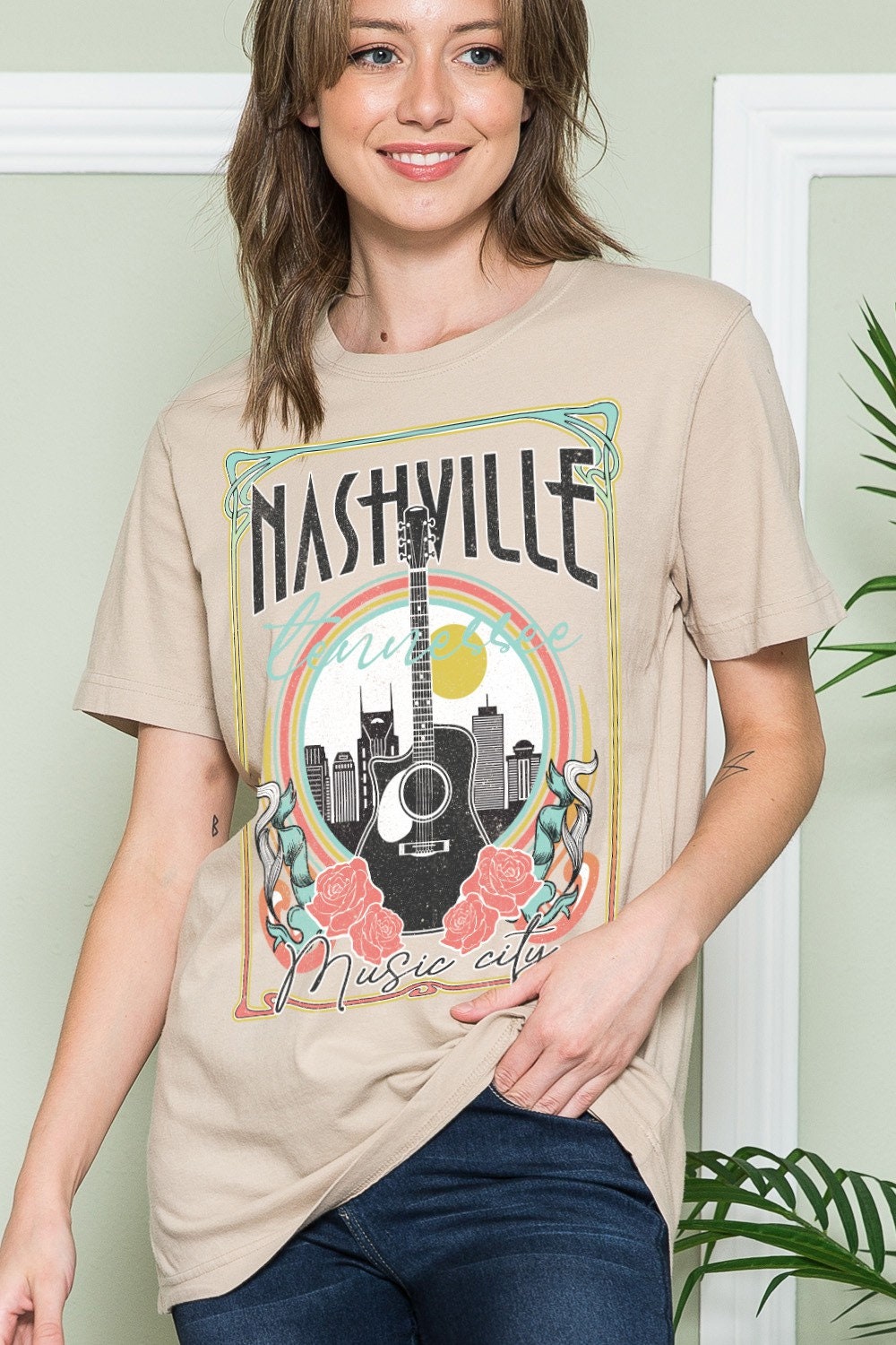 Discover Nashville Music City Graphic Tee, Country Music T Shirt, Nashville Shirt