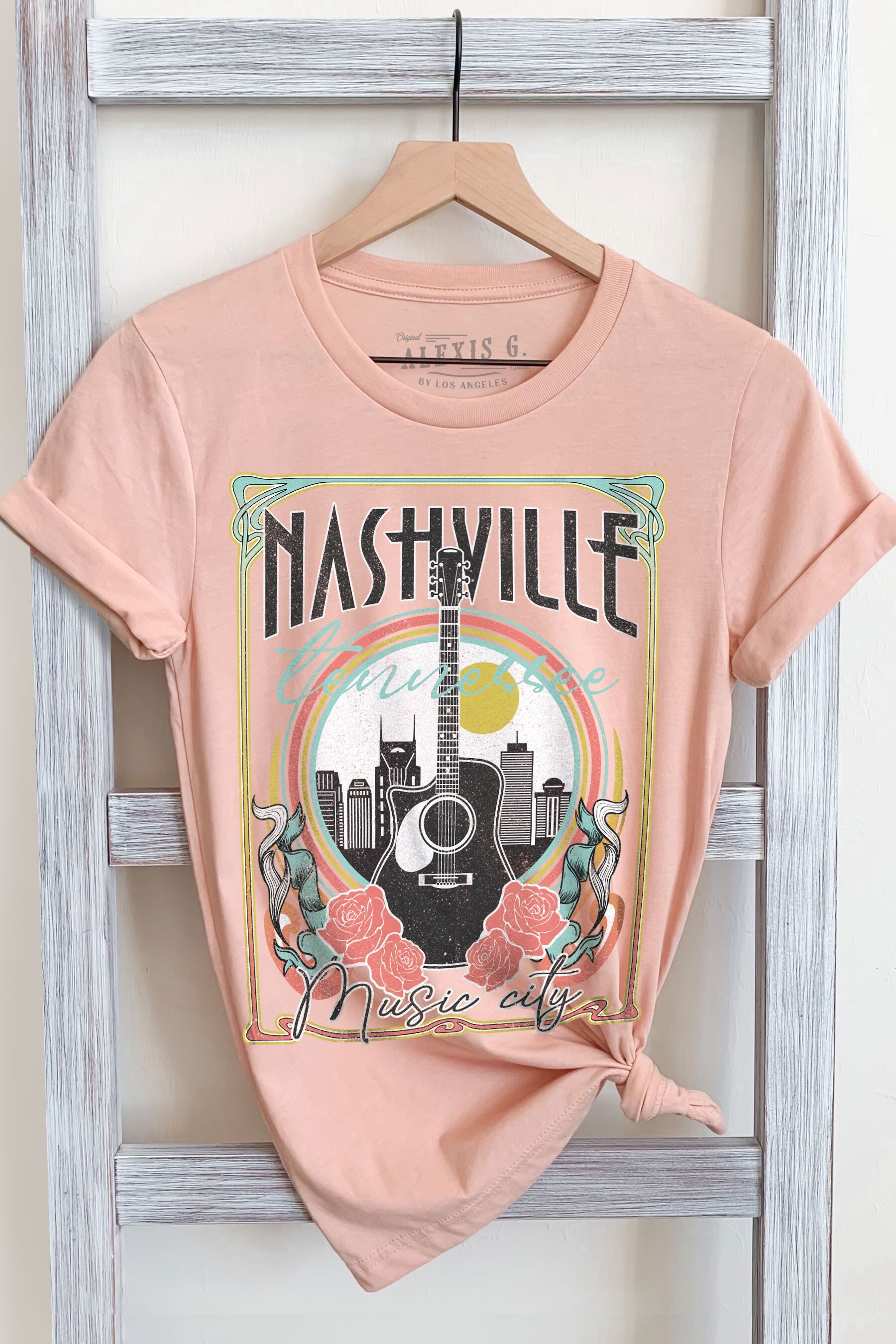 Discover Nashville Music City Graphic Tee, Country Music T Shirt, Nashville Shirt