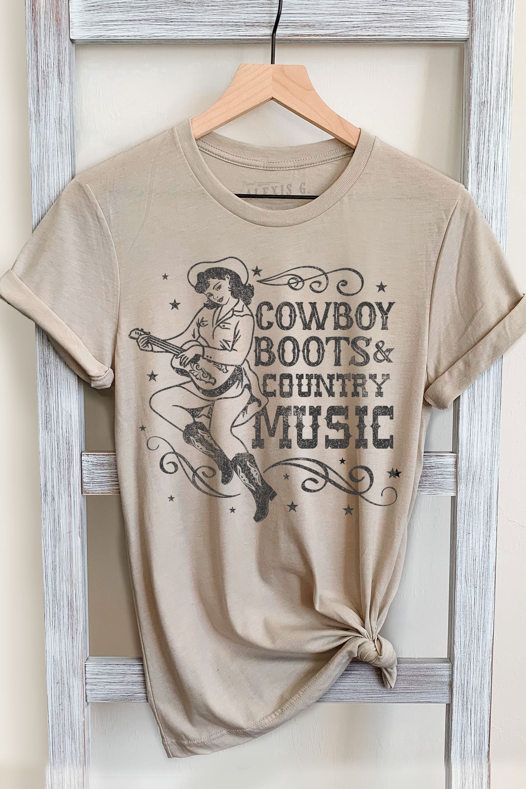 Cowboy Boots & Country Music Graphic Tee Country Girl Shirt Etsy