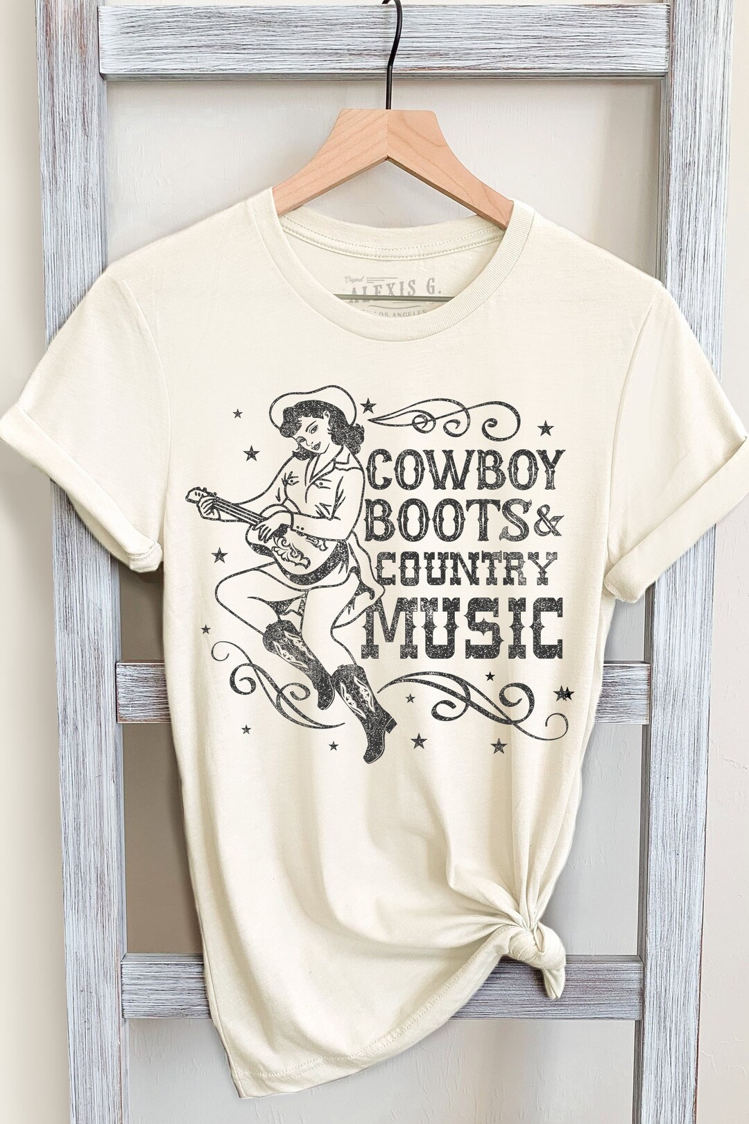 Cowboy Boots & Country Music Graphic Tee Country Girl Shirt Etsy
