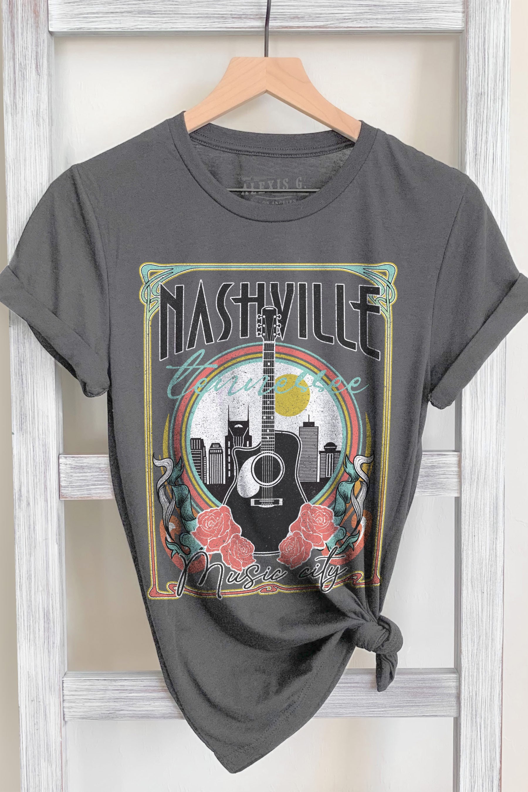 Discover Nashville Music City Graphic Tee, Country Music T Shirt, Nashville Shirt