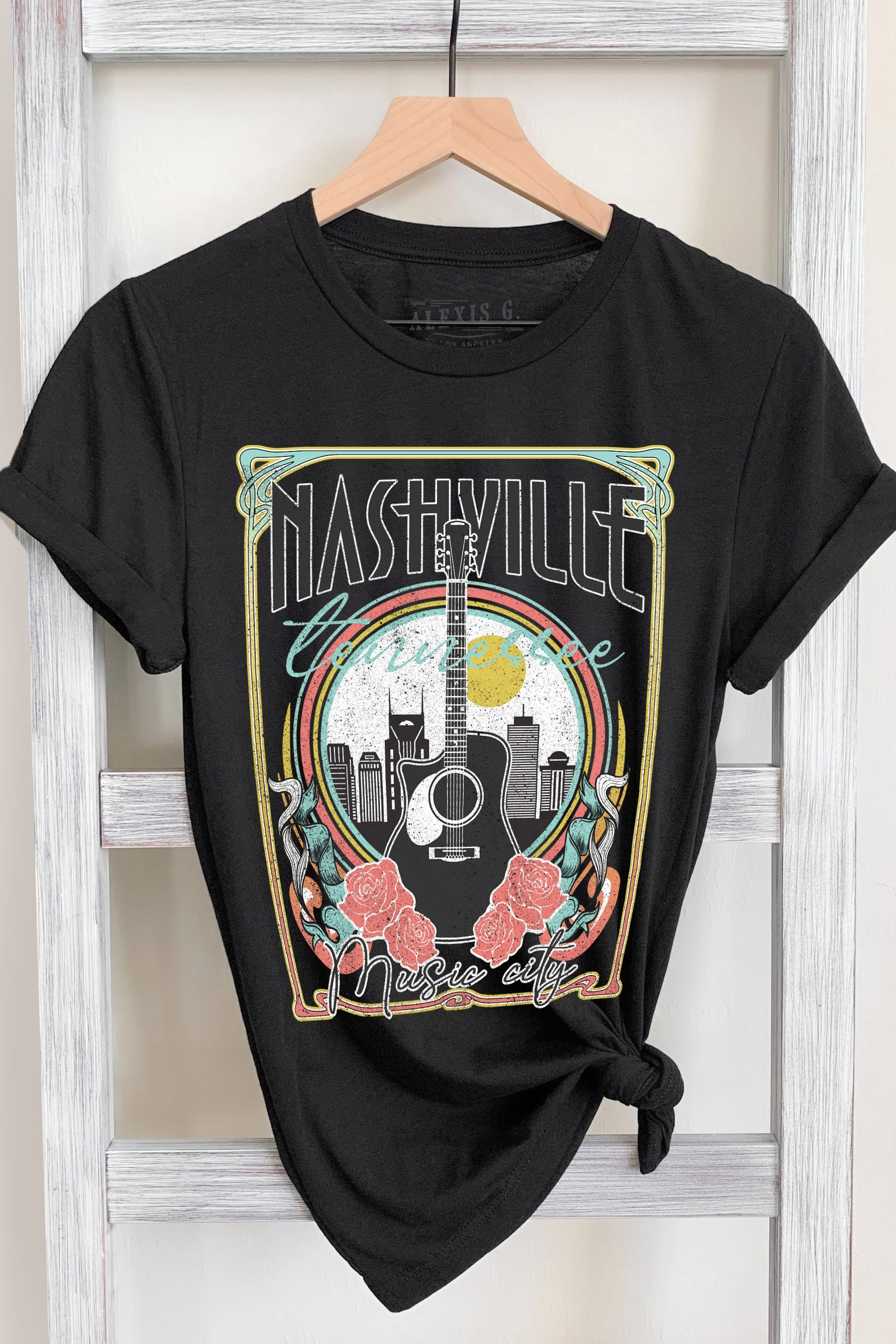 Discover Nashville Music City Graphic Tee, Country Music T Shirt, Nashville Shirt