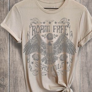 Roam Free Stay Wild Graphic Tee, Boho Stay Wild Shirt, Roam Free Shirt