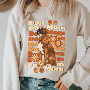 Dog custom sweatshirt, personalized dog crewneck, pet lover sweatshirt, retro dog lover sweatshirt, dog mom sweatshirt custom, dog mom
