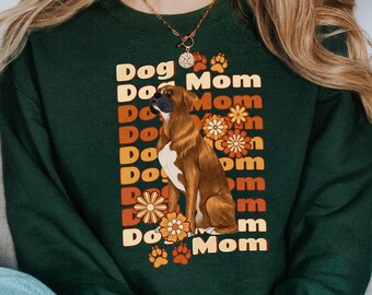 Dog custom sweatshirt, personalized dog crewneck, pet lover sweatshirt, retro dog lover sweatshirt, dog mom sweatshirt custom, dog mom