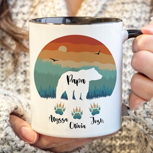 Papa Bear Father's Day Birthday Gift for Him Coffee Mug l Papa Bear Gifts for Christmas or Fathers Day l Coffee Mug for Grandpa l New Papa
