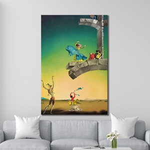 Salvador Dali 1946 Oil Painting Wall Art Canvas Print Salvador Dali Surrealistic Inspirational Reproduction Large Wall Art for Home Decor