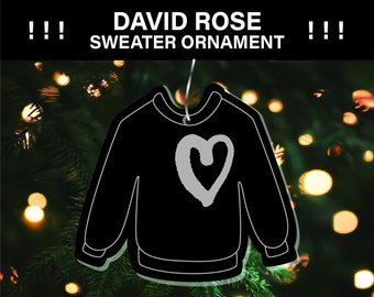 Heart David Rose Sweater Ornament - Acrylic Schitts Creek Single Ornament