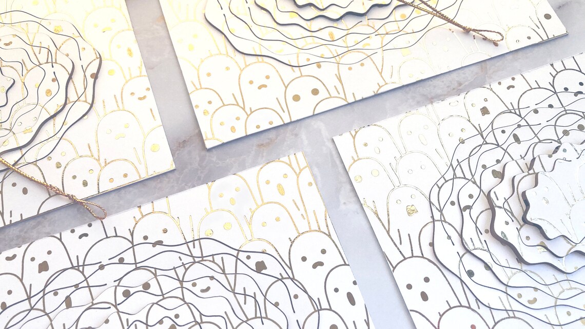 Ghost Hug Cobweb Card 5x7 Halloween Card Halloween Ghouls ...
