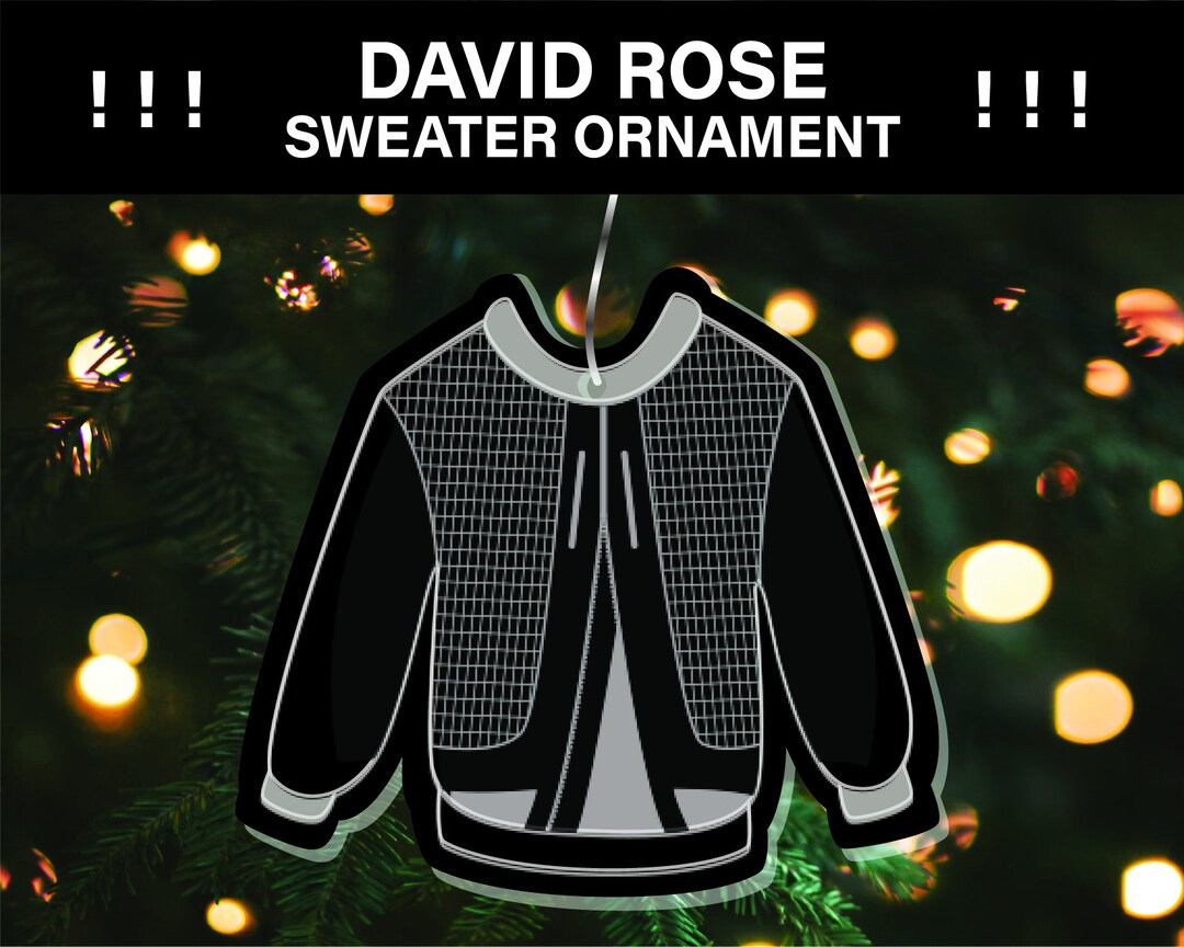 Jacket David Rose Sweater Ornament Acrylic Schitts Creek - Etsy