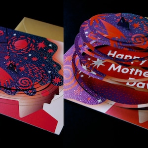 Moederdag spinnenwebkaart • Galaxy of Life • 5x7" • Vrouwen empowerment kaart • Pop-up kaart • Kaart voor moeder, zus, vriendin of mentor