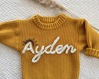 Hand Embroidered Name Sweaters