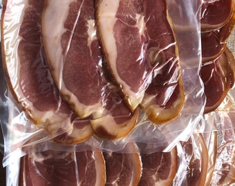 1 lb. Premium Sliced Smoked Country Ham, salted and dry cured