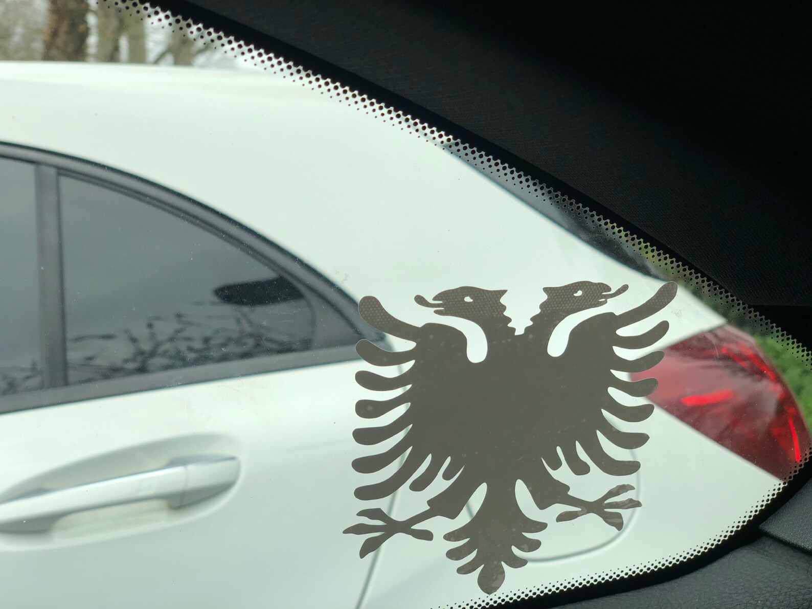 Adesivo Auto Con Stemma Albania E Aquila Albanese - Bianco, 30 Cm, Per Vetri E Superfici Lisce - Foto 10