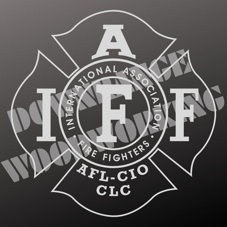 IAFF Firefighter Union Logo SVG Etsy