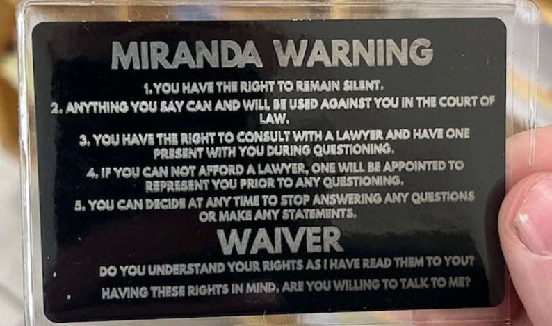 Miranda Warning SVG - Etsy