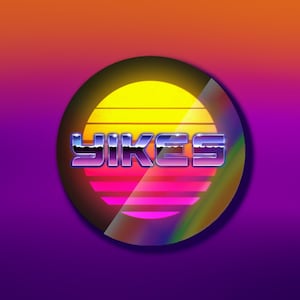 Holographic Vaporwave Sticker