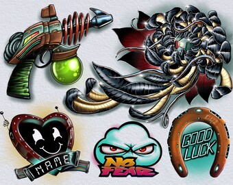 Futuristic Tattoo Flash