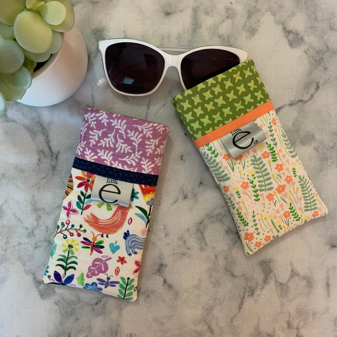 Cotton quilted Eyeglass Case Sunglass Case Durable & Soft Etsy