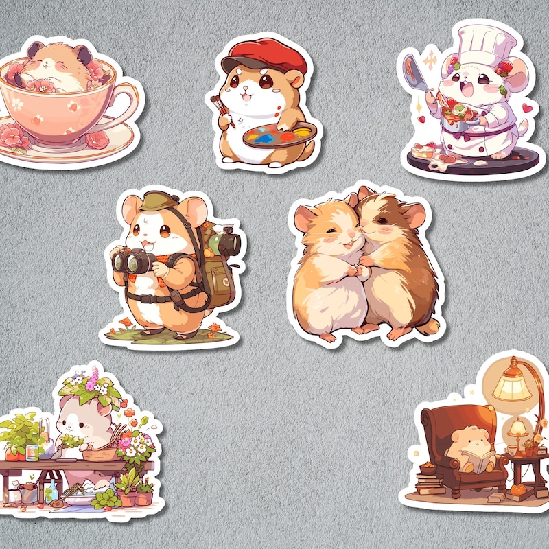 Hamseter Sticker Hamsters Stickers - Etsy