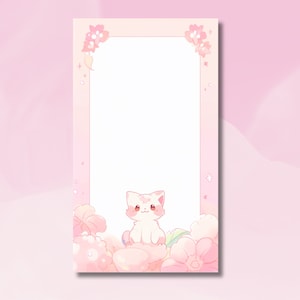 Blocco note gatto Sakura carino, blocco note rosa pallido, blocco note gatto carino, blocco note gattino Sakura carino, blocco note gattino Kawaii Sakura
