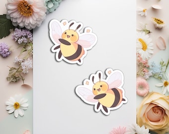 Niedlicher Bienen-Aufkleber, Frühlings- und Sommersaison-Aufkleber, gestanzter Aufkleber, Bee Happy