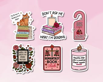 Lot d'autocollants Reading Smut : romans d'amour, finition mate ou brillante
