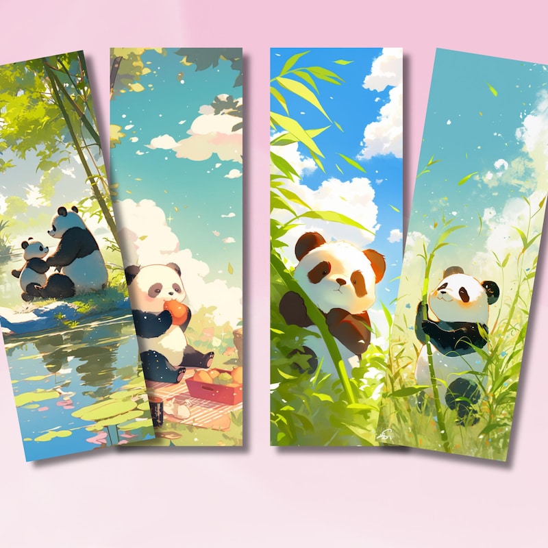 Cute Panda Bookmark - Etsy