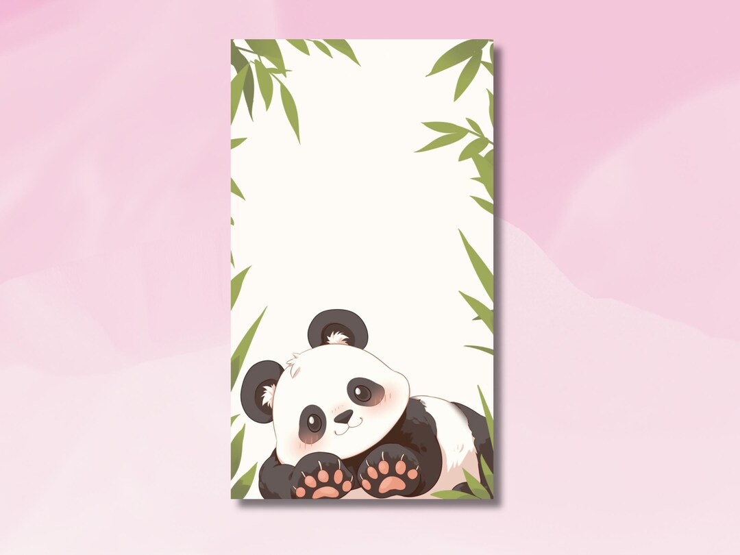 Cute Panda Notepad, Jungle Panda Notepad, Cute Exotic Animal Notepad ...