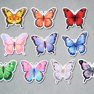 Magischer Schmetterlingsaufkleber - Lebendige farbige Schmetterlingsaufkleber, Schmetterlingsaufkleberset, wunderliche Schmetterlinge