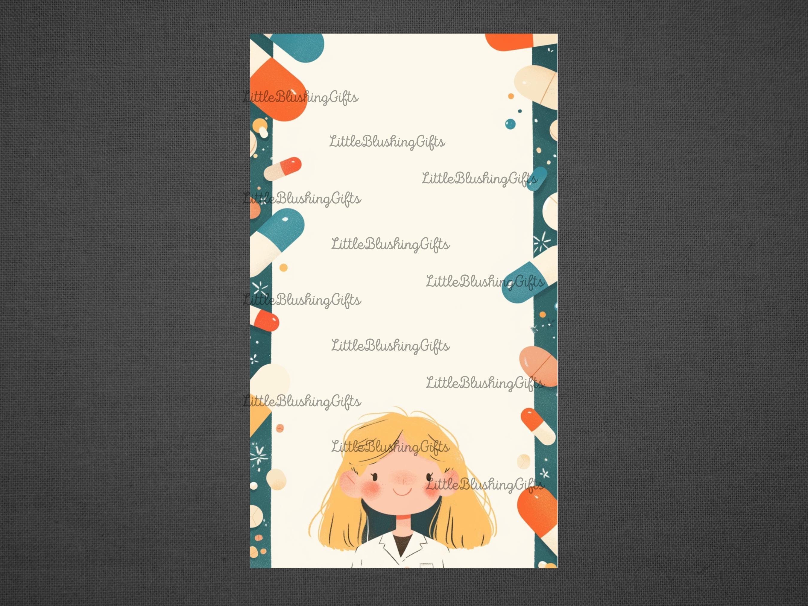 Cute Medical Notepad, Memopad, Blonde Doctor Notepad, Medical and Nurse ...