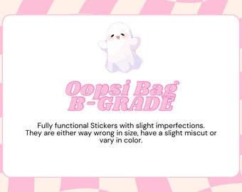 Mystery Bag Stickers B-Grade, Lucky Box Stickers, Mystery Box B-Stock, Mystery Stickers, Lucky Stickers, Randomized Goodies, B-Stock