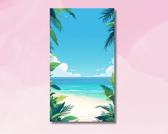 Bloc-notes de plage, bloc-notes design tropical, joli bloc-notes de vacances d'été à la plage, bloc-notes d'été pour griffonnages et listes, design de plage tropicale