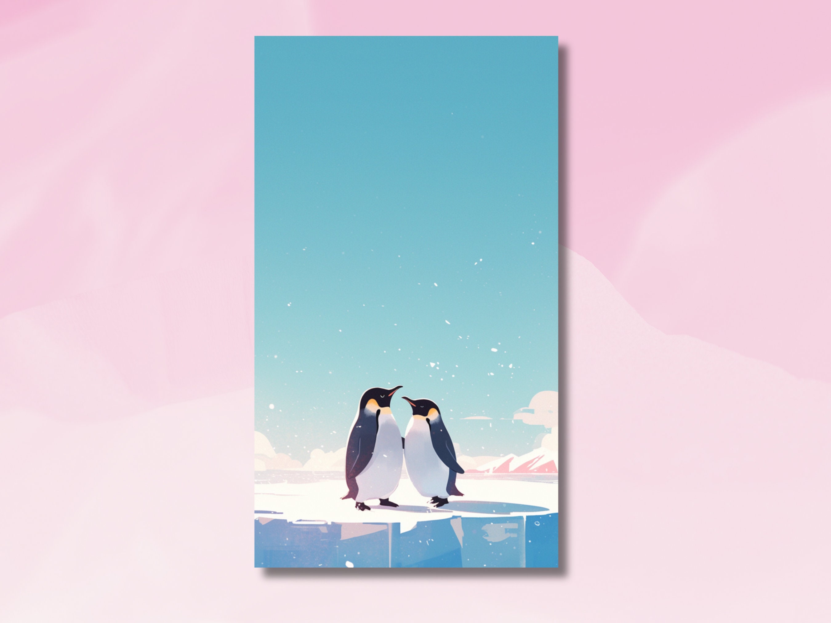 Penguin Couple Notepad, Cute Penguin Memopad, Penguin Partner Notepad, Notepad for lists and doodles