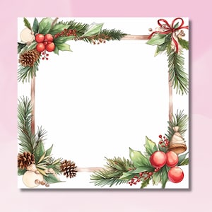 Blocco note natalizio, blocco note quadrato, blocco note festivo, blocco note decorazioni natalizie, blocco note Kawaii