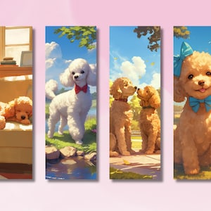 Adorable Poodle Bookmarks, Cute Brown Poodle Design, Cute Dog Design Bookmarks, Pet Bookmark, Booklover Gift