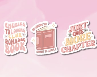 Book Sticker Set, Enemies to Lovers Book Sticker, One More Chapter Sticker, Dark Romance Books Sticker