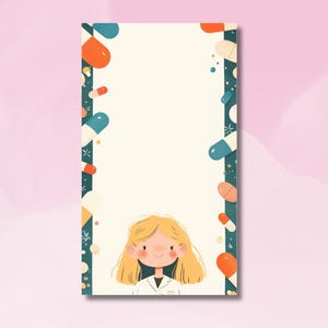 Cute Medical Notepad, Memopad, Blonde Doctor Notepad, Medical and Nurse Staff Notepad, Cute Medical Notepad