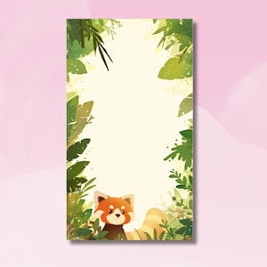 Red Panda Notepad, Panda in the Jungle Notepad, Cute Red Panda Notepad, Panda Notepad, Memopad