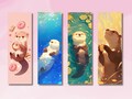 Cute Bookmark, Cute Otter Bookmark, Otters Bookmark, Bookmark Collection, Sea Animals Bookmark Collection, Booklover Gift product logo