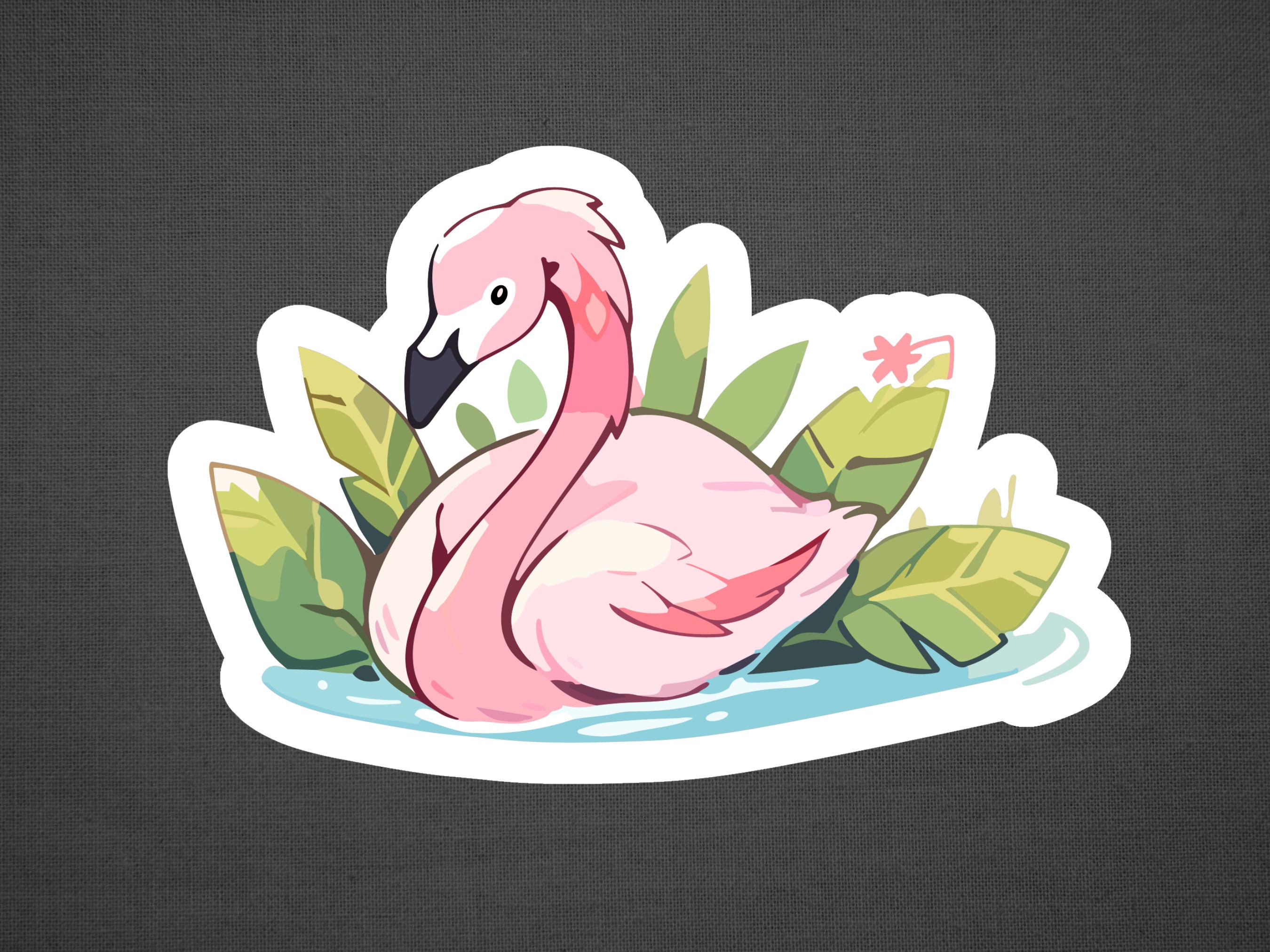 Cute Flamingo Stickers, Flamingo Sticker Set, Animal Sticker, Tropical ...