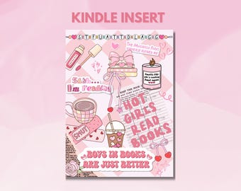 Encarte para Kindle Paperwhite, encarte para Kindle de novelas románticas y obscenas, encarte para Kindle de color rosa, encarte para Kindle y lectores electrónicos