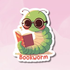 Sticker rat de bibliothèque, sticker rat de bibliothèque mignon, sticker livre de lecture de vers, sticker livre motivant, fournitures Bujo et agenda