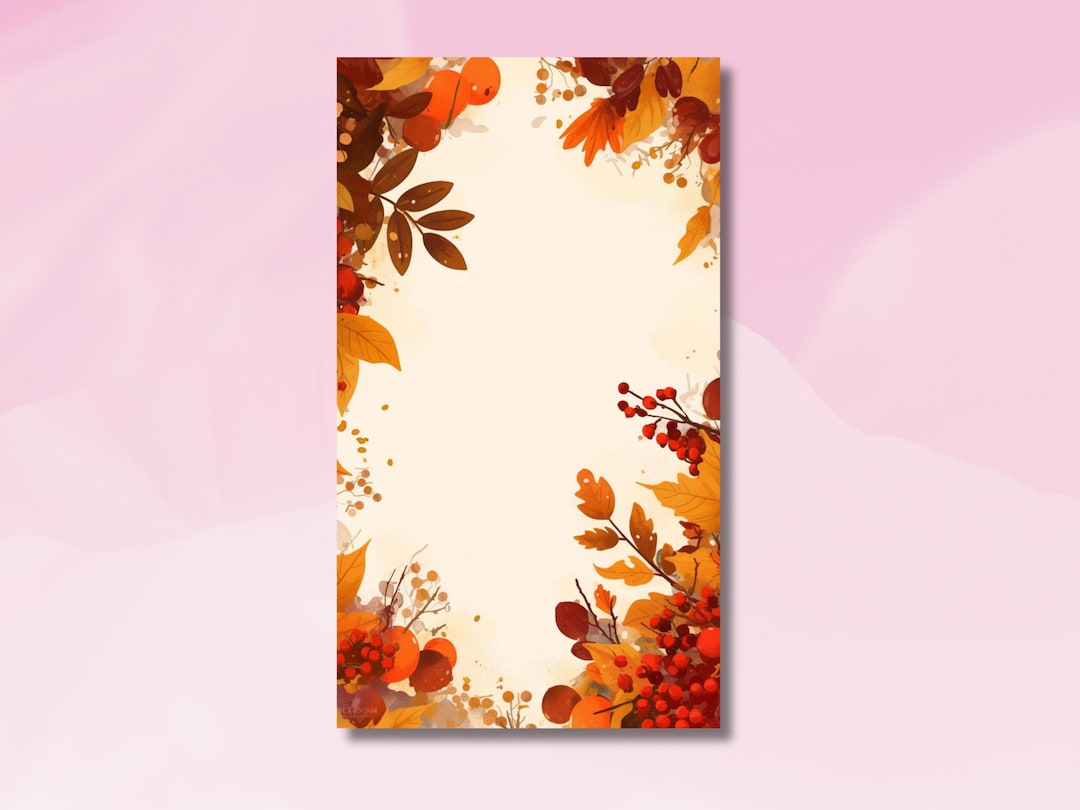 Cute Autumn Notepad, Autumn Design, Autumn Foliage Memopad, Fall ...