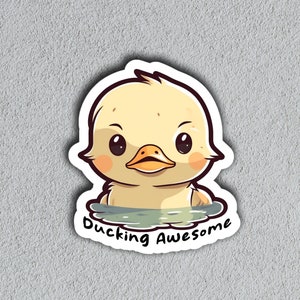Sticker canard drôle, Sticker motivant, Sticker motivant mignon, Sticker appréciation, Sticker amour de soi